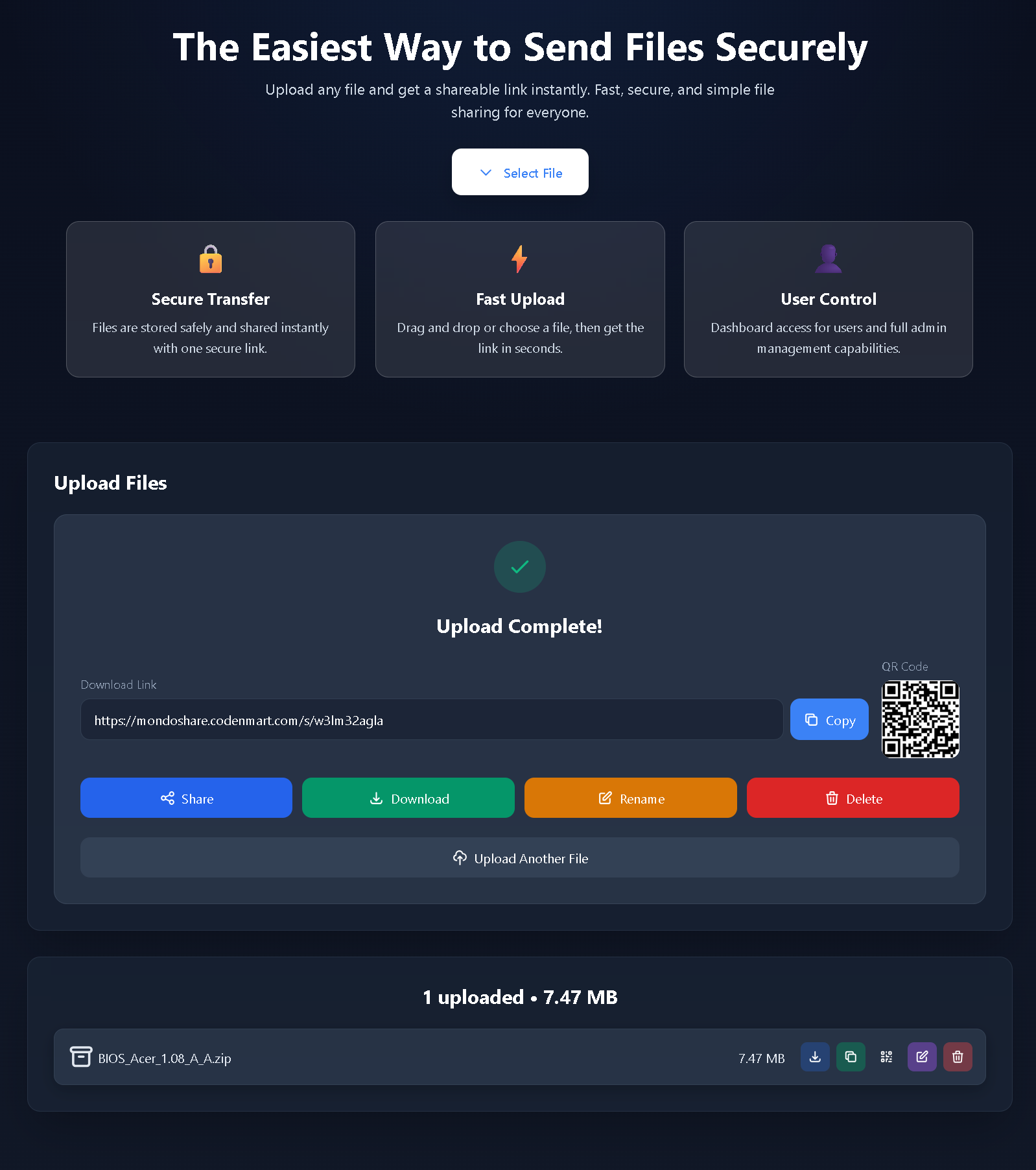 Mondoshare Professional File Sharing Platform - Image 4